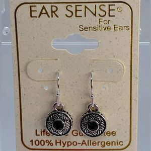 3For$20 Ear Sense Silver Black Design Dangle Earrings